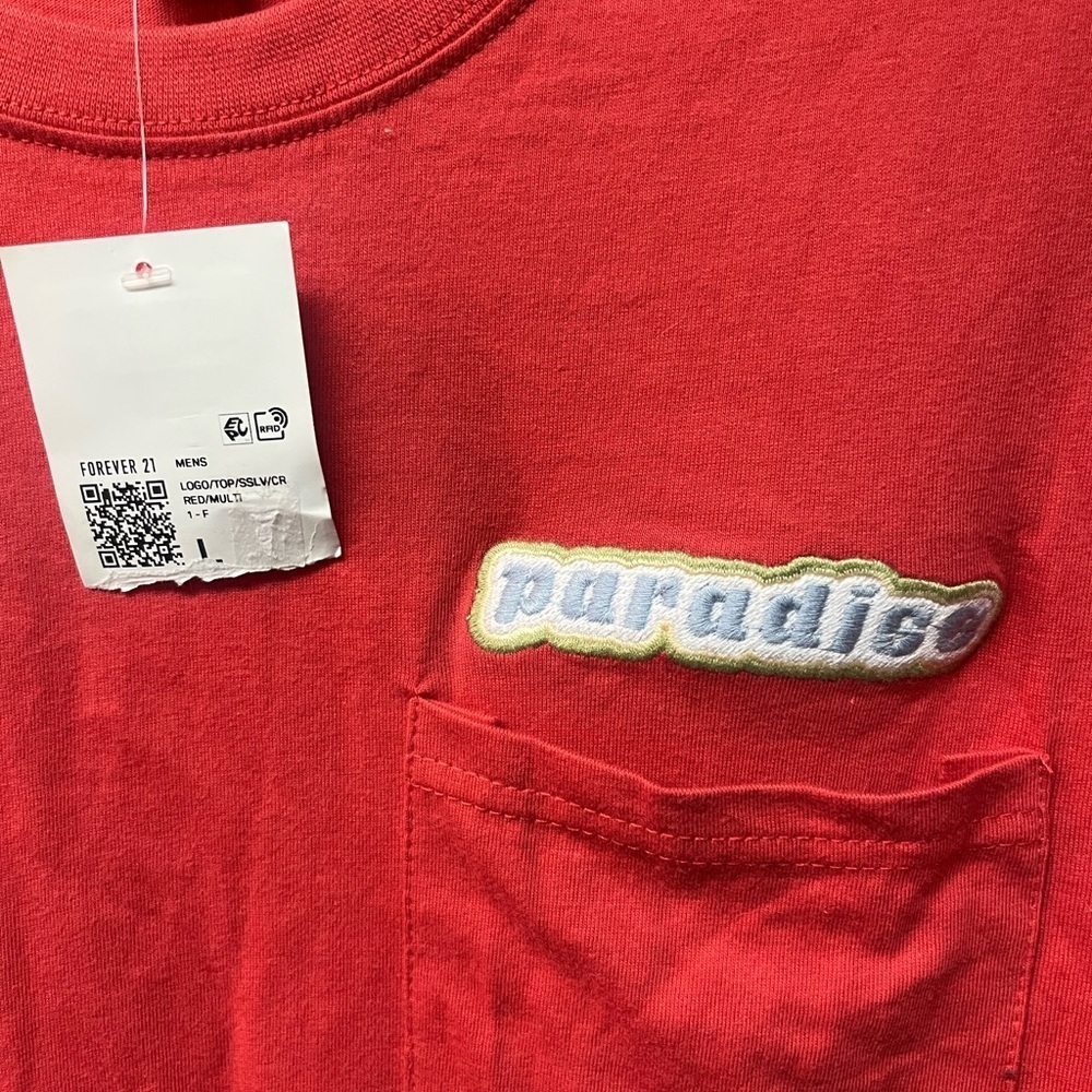 Forever21 Light/Pale Red Men's T-Shirt. Size Large - Picture 2 of 5